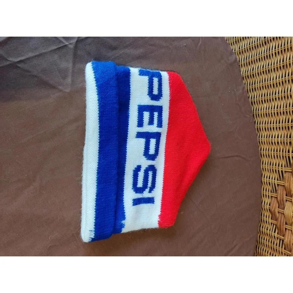 Vintage Pepsi Stocking Hat Cap Ski ‎ Winter Beanie 1970's 1980's